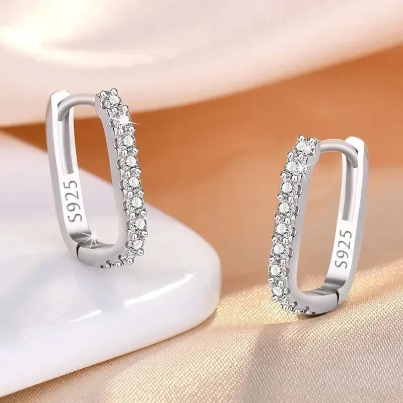 Vinani Orecchini da donna in argento 925 – Orecchini a cerchio in argento sterling 925 lucido fiore medio cerchio fiore a cerchio 2CBS, Argento sterling, Senza pietra