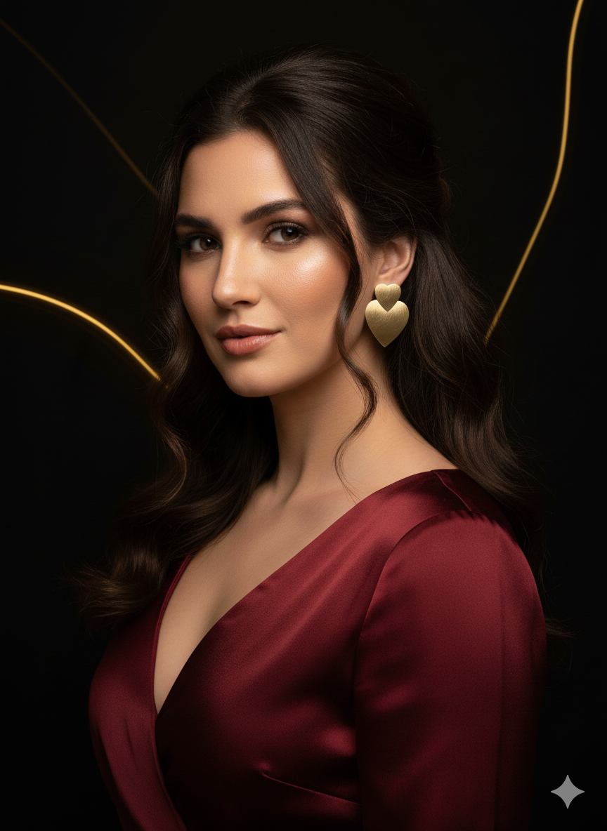 Nobilia | Orecchini cuore d'oro