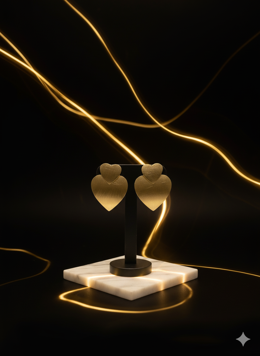 Nobilia | Orecchini cuore d'oro