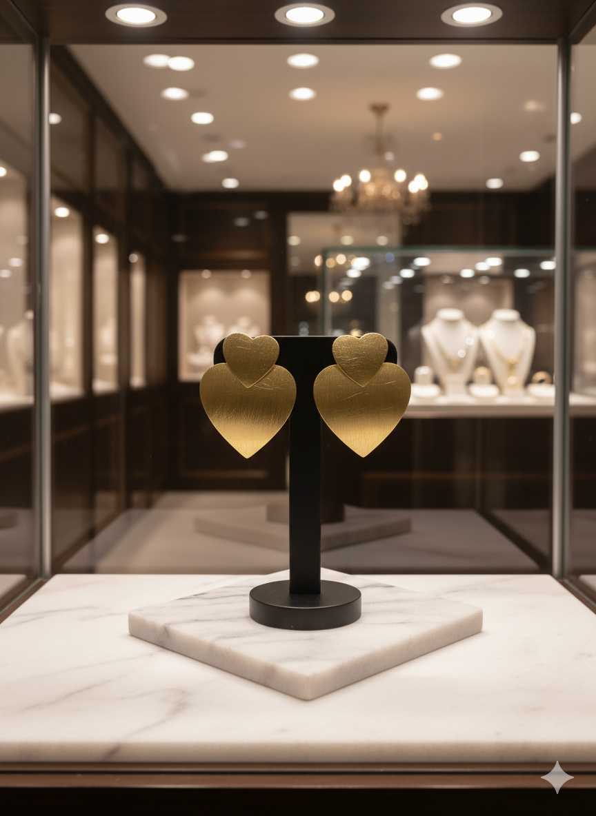 Nobilia | Orecchini cuore d'oro