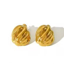 Onda | Orecchini in acciaio inossidabile placcati oro 18 carati