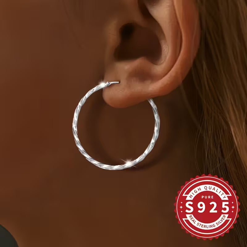 Elva | Orecchini a Doppio Anello in Argento