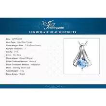 Celestia | Collana in argento con Topazio Blu