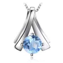 Celestia | Collana in argento con Topazio Blu