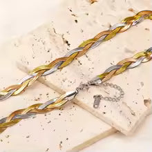 Trinity Snake - collana a maglia di serpente intrecciata