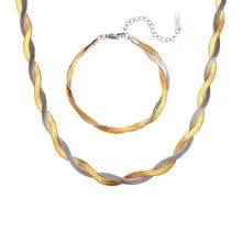 Orévia | Girocollo e Bracciale Intrecciati