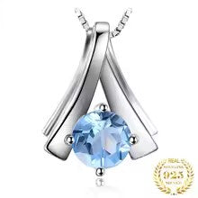Celestia | Collana in argento con Topazio Blu